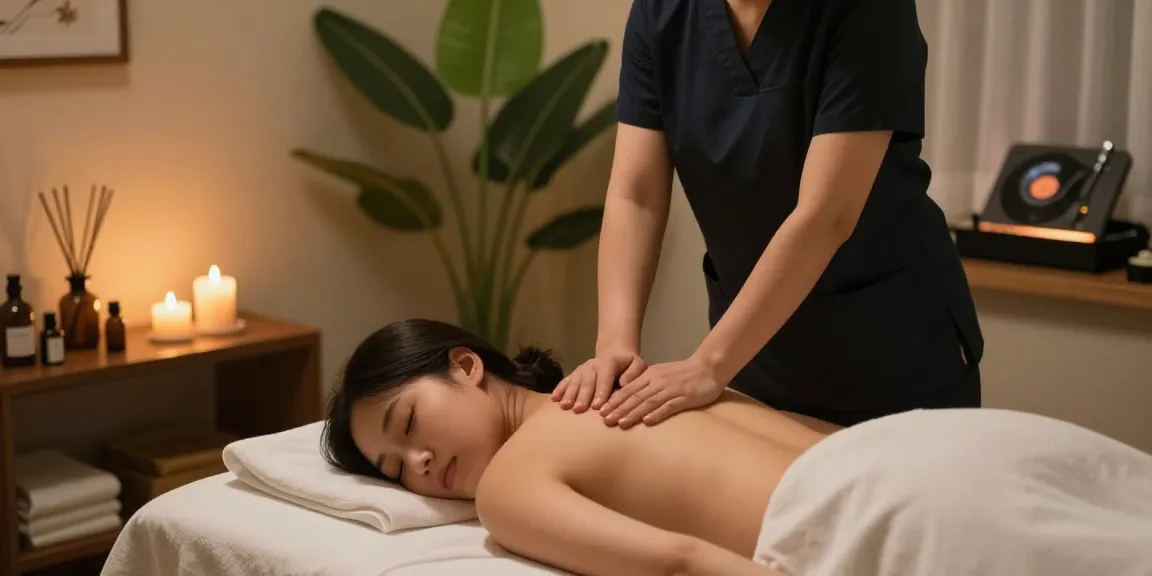 Expert therapist delivering 천호출장안마 massage in a tranquil setting for relaxation.