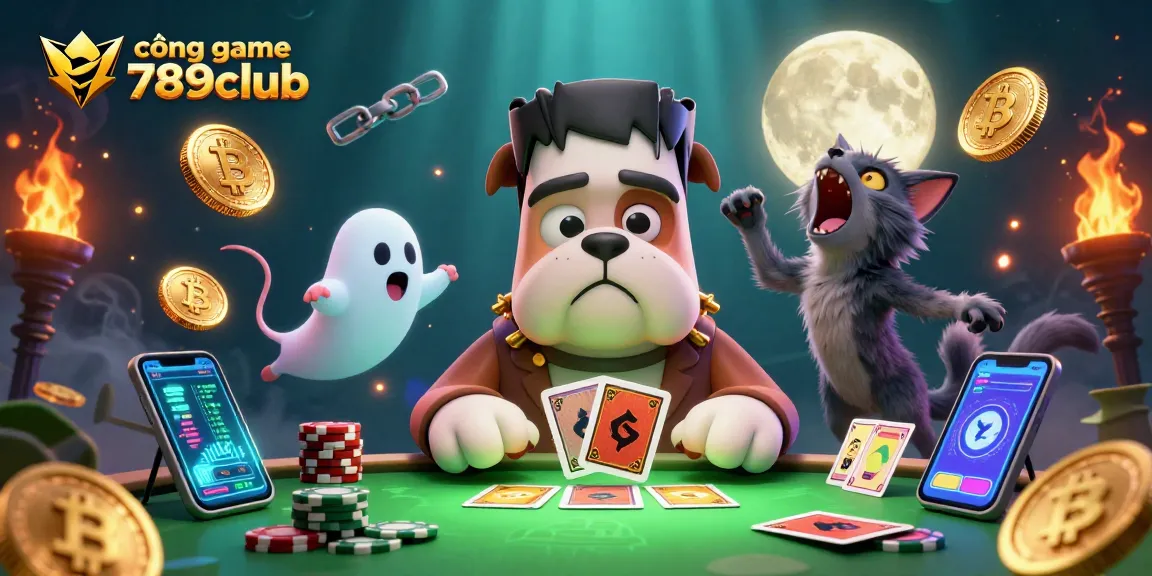 Engage in thrilling games at cổng game 789club with vibrant characters and crypto elements.