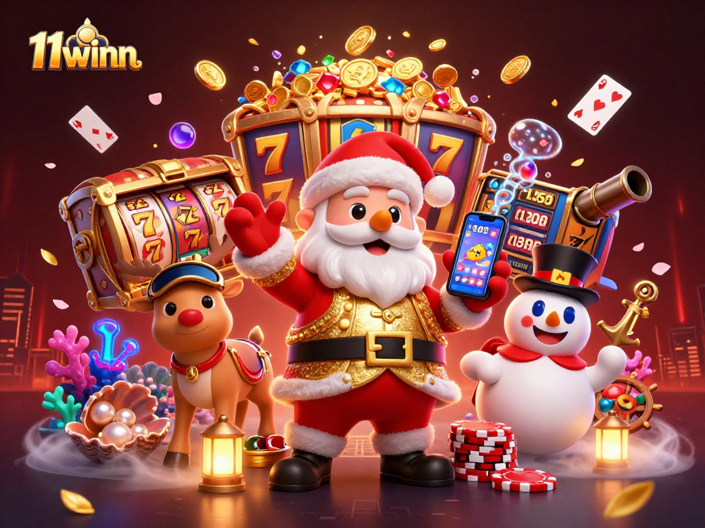 Experience the thrill of 11winn's vibrant casino scene with jackpot slots and charismatic characters.