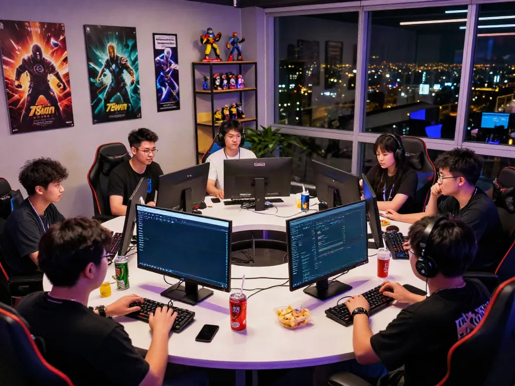Players strategizing at a gaming table featuring the 78win platform in a vibrant atmosphere.