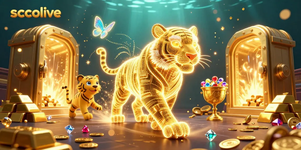 Experience the thrill of socolive with a dazzling neon landscape of golden treasure and interactive companions.