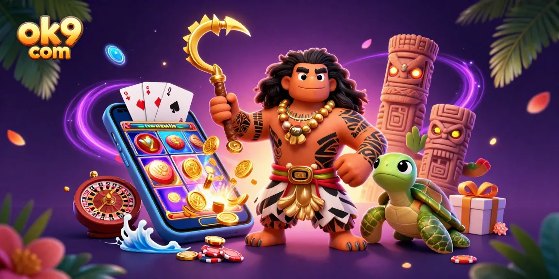 Win exciting jackpots at ok9 com with games featuring vibrant 3D illustrations of lucky symbols and characters.