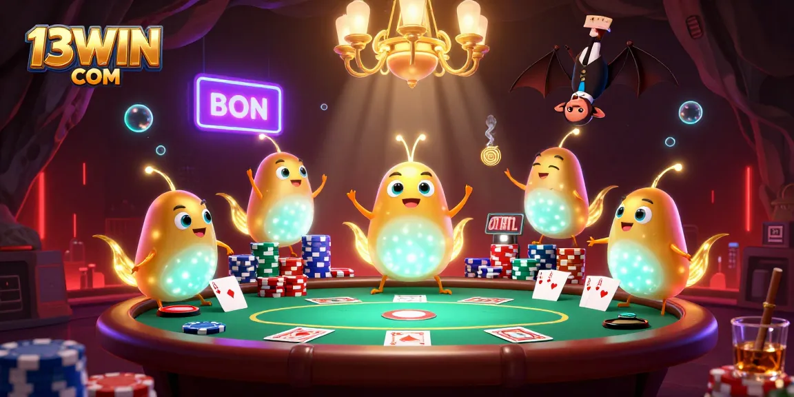 Engage with exciting gaming at 13WIN COM with glowworms illuminating a vibrant casino