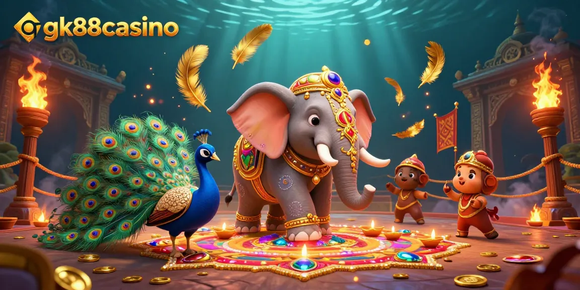 Engage in thrilling gameplay at gk88casino amidst vibrant, animated casino elements.